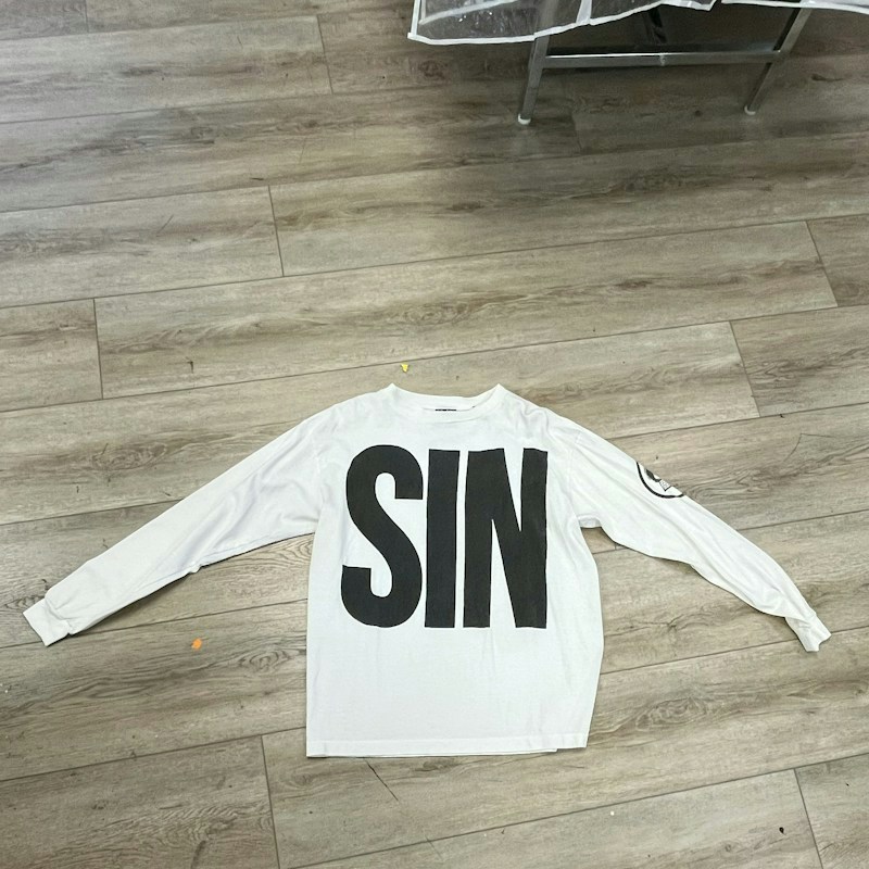 Saint Michael Sin Long Sleeve T-Shirt White