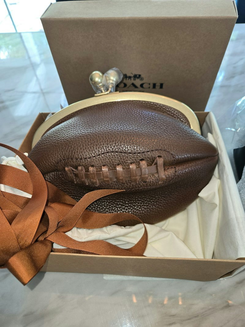 Coach Football Kisslock Crossbody Bag