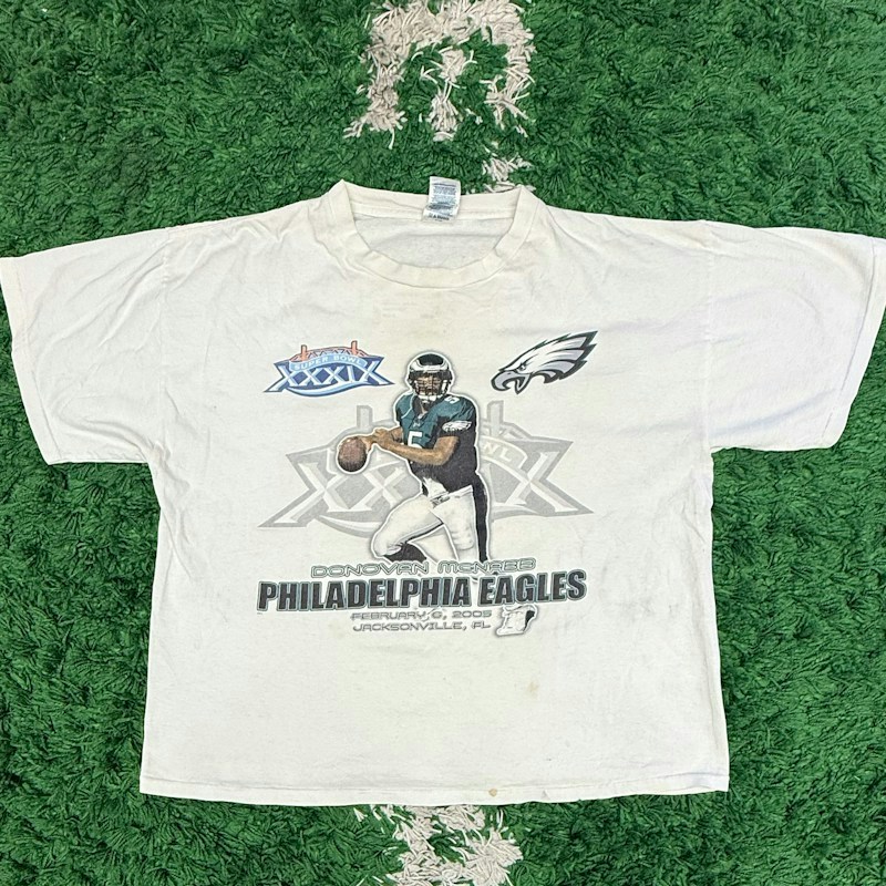 Philadelphia Eagles Super Bowl XXXIX Donovan McNabb T-Shirt White