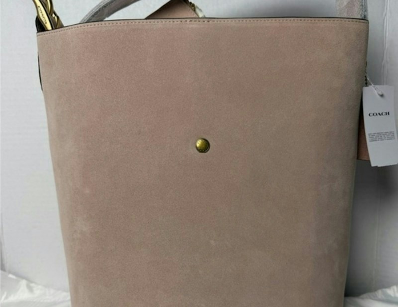 Coach Suede Bleecker Bucket Bag B4/Nuage