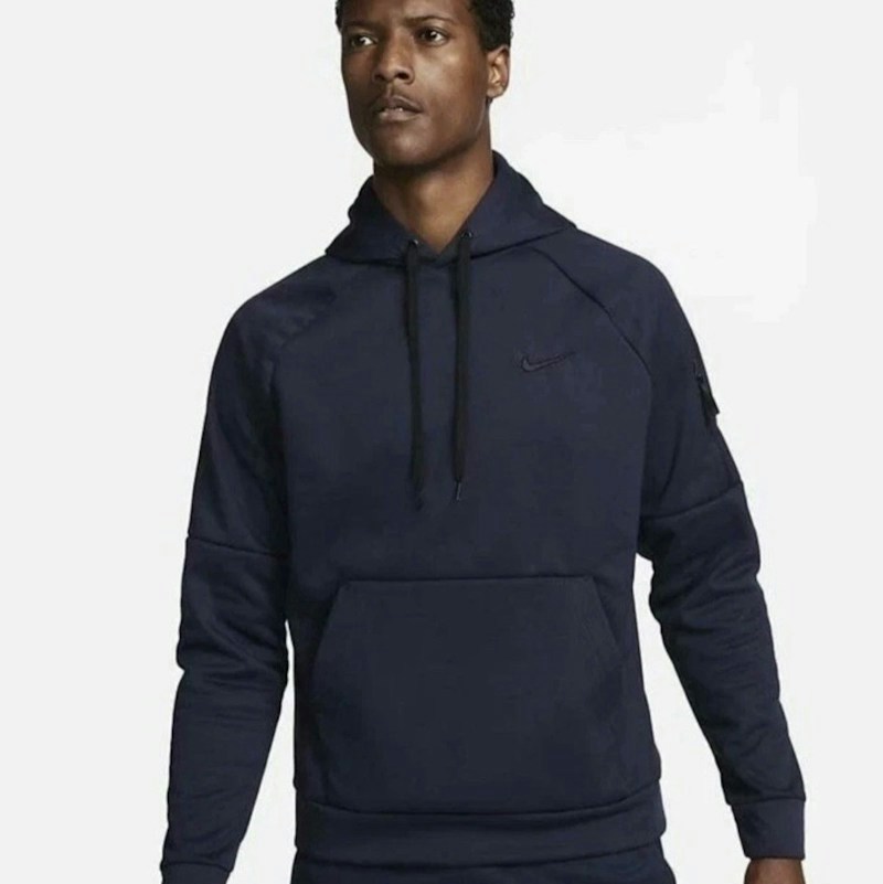 Nike Therma-Fit Pull Over Fitness Hoodie Navy