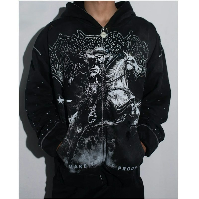 Verified Dreams Full Zip Hoodie Black