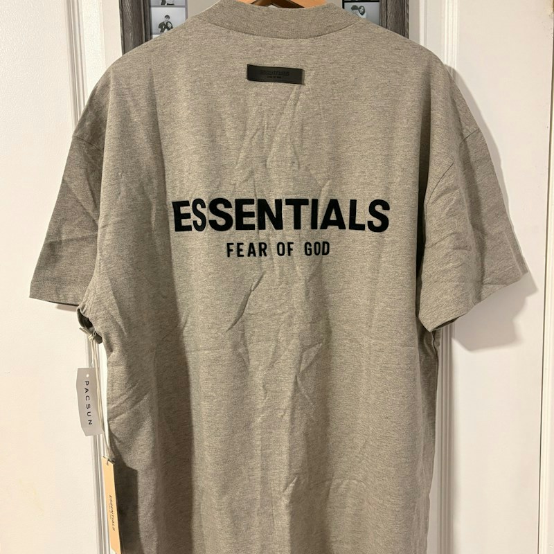 Fear of God Essentials T-Shirt Gray With Black Lettering