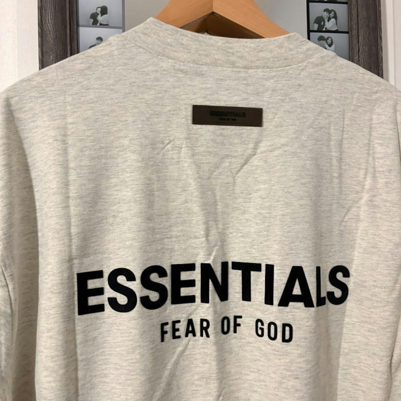 Fear of God Essentials T-Shirt Light Oat With Dark Lettering