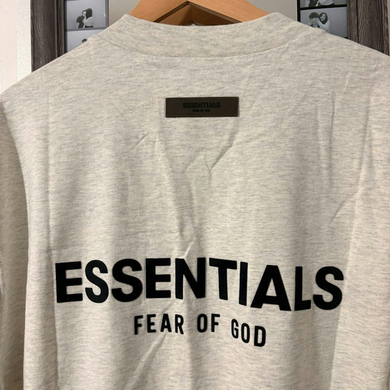 Fear of God Essentials T-Shirt Oat with Velvet Lettering