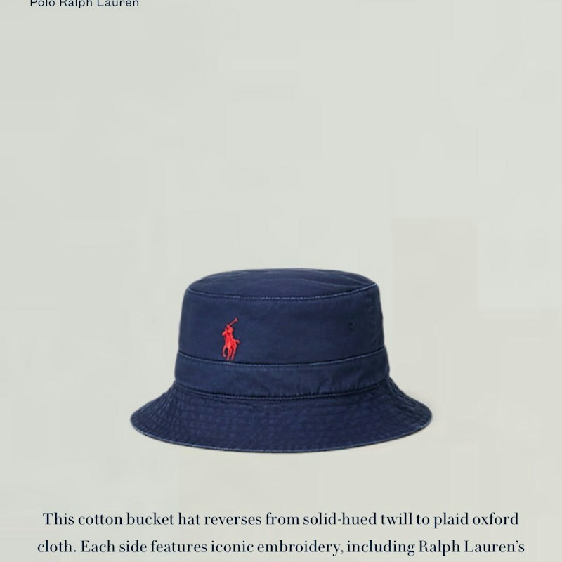 Polo Ralph Lauren Reversible Bucket Hat Navy Green