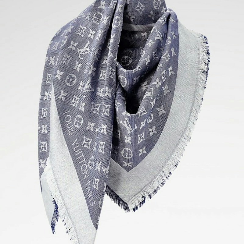 Louis Vuitton Monogram Shawl Blue