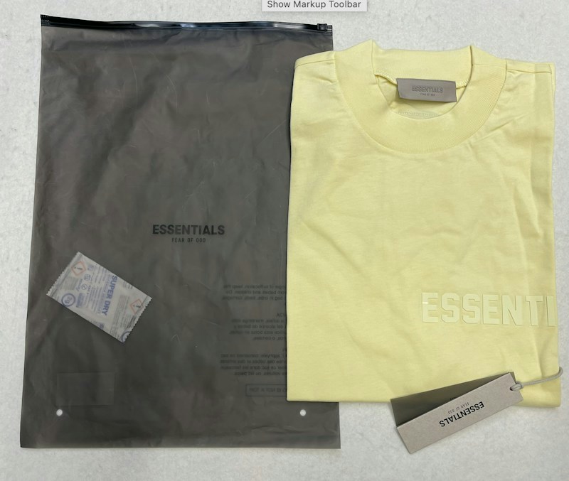 Fear of God Essentials Short-Sleeve Tee Canary
