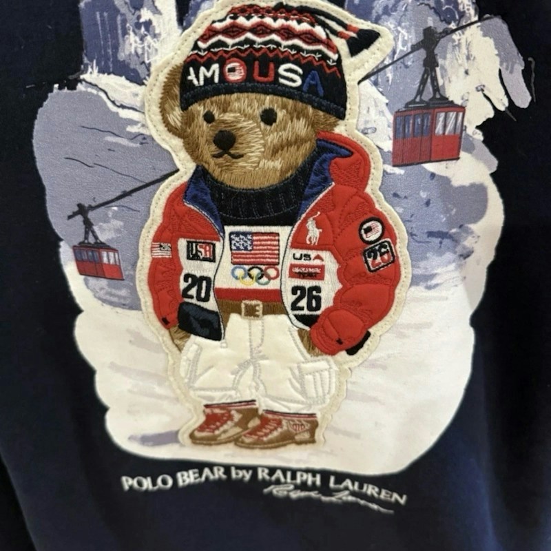 Ralph Lauren Polo Bear Fleece Hoodie Navy