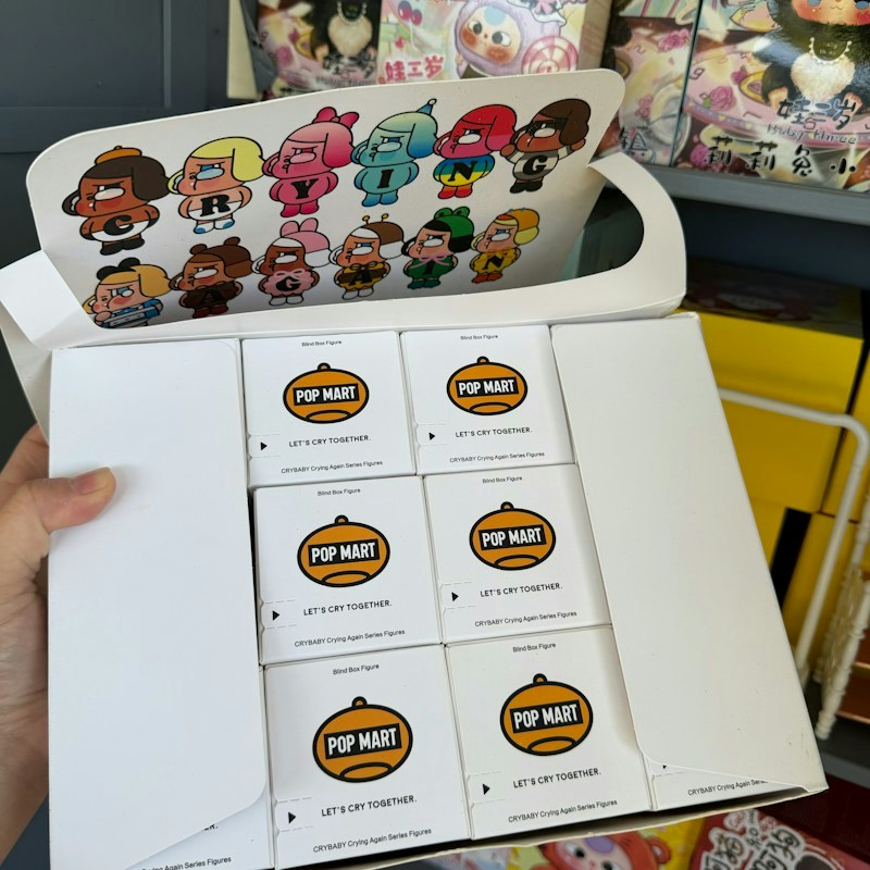 Pop Mart CRYBABY Crying Again Series Checked Card Box Display Case (Secret Not Included)
