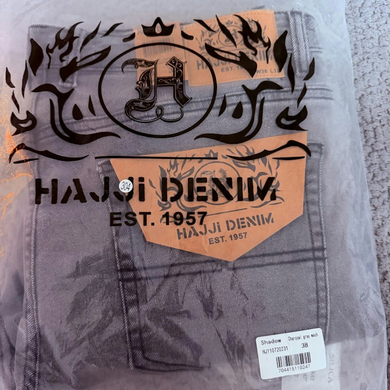 Hajji Denim Slim Fit Jeans Charcoal Gray Wash