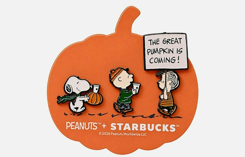 Peanuts x Starbucks Enamel Pins The Great Pumpkin is Coming! 2026