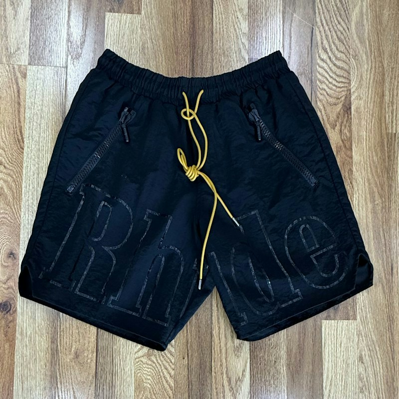 Rhude Classic Logo Nylon Shorts Black