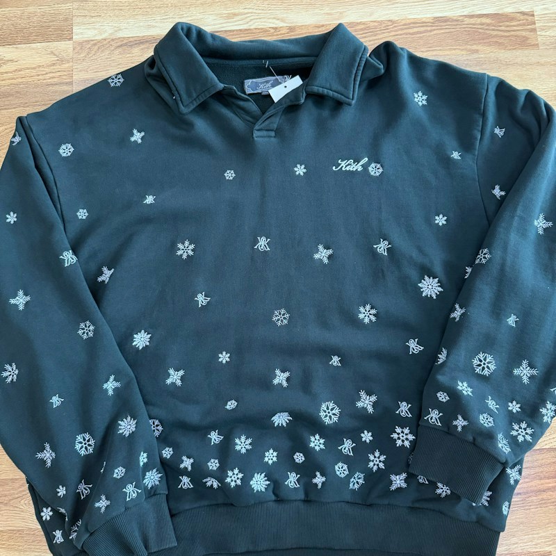 Kith Kithmas Snowflake Rugby Pullover Green
