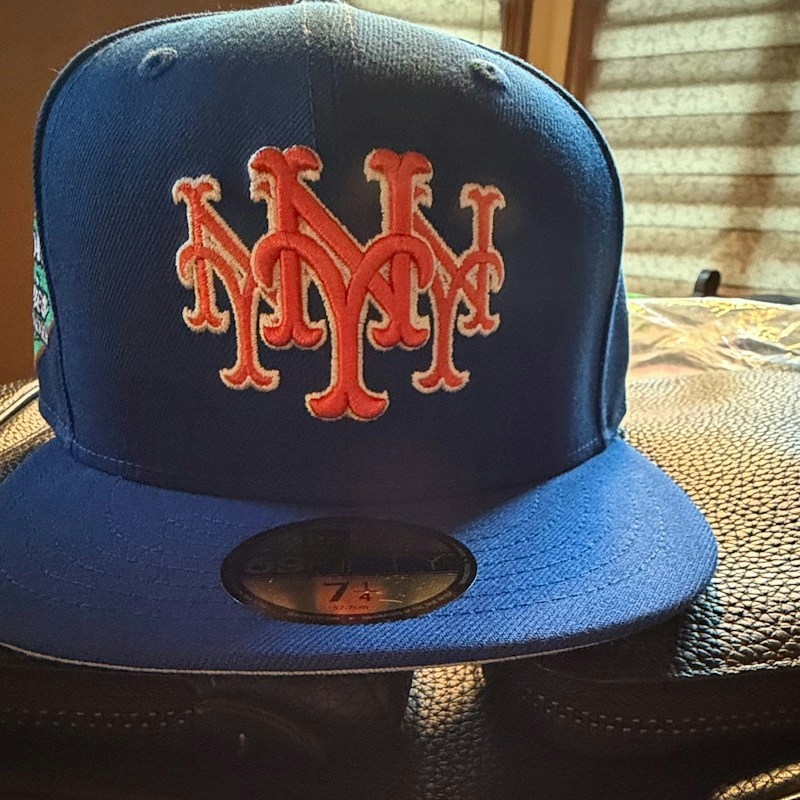 New Era John Geiger Displaced Series Fitted Cap Blue
