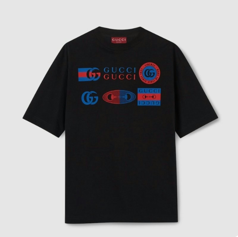 Gucci Multi Graphic T-Shirt Black