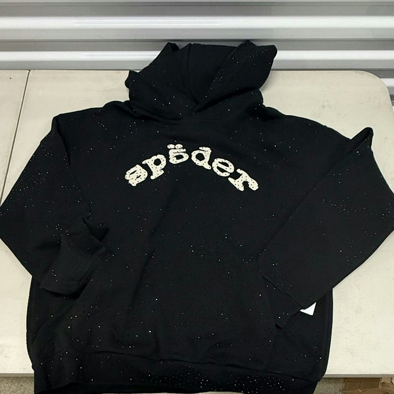 Sp5der Webstone AOP Hoodie Black