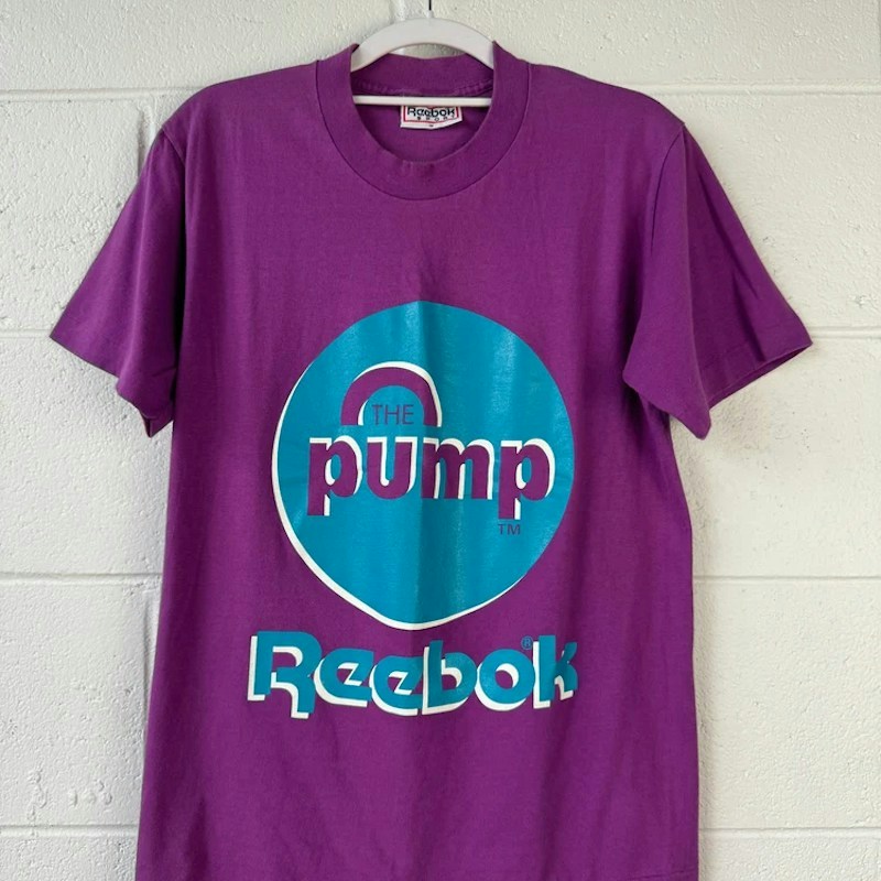 Vintage Reebok The Pump Graphic T-Shirt Purple