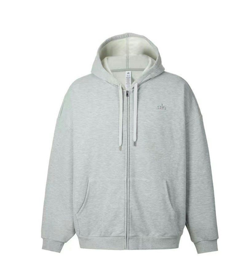 Alo Yoga Accolade Full Zip Hoodie Heather Grey