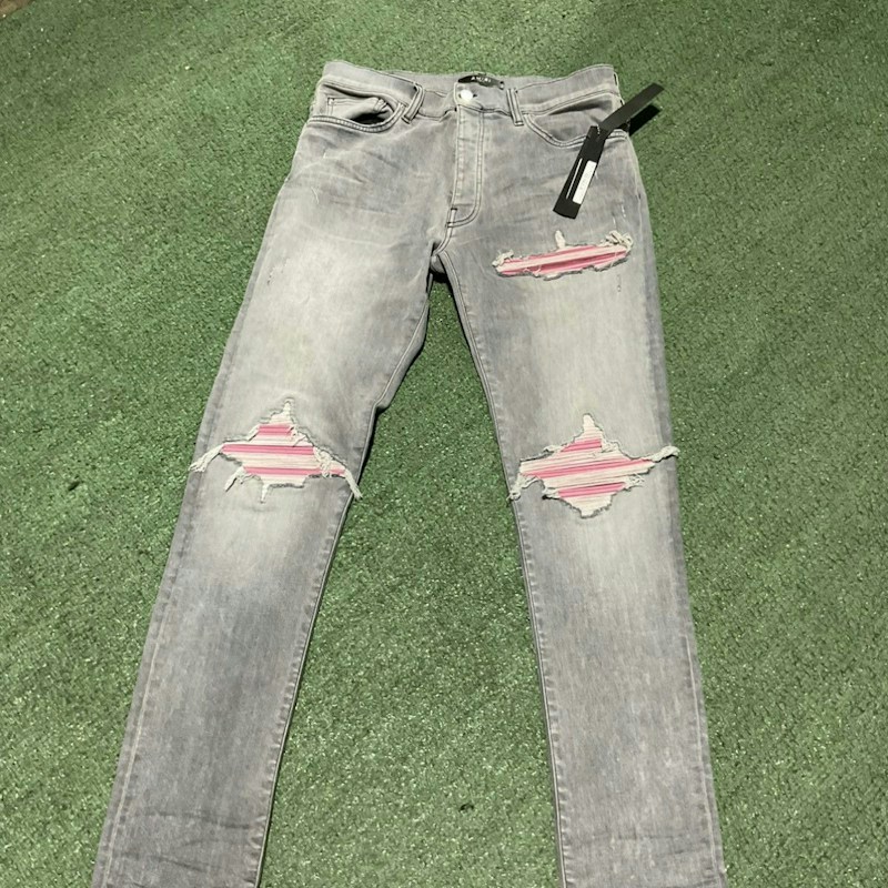 Amiri Ultrasuede MX1 Jean Grey Pink
