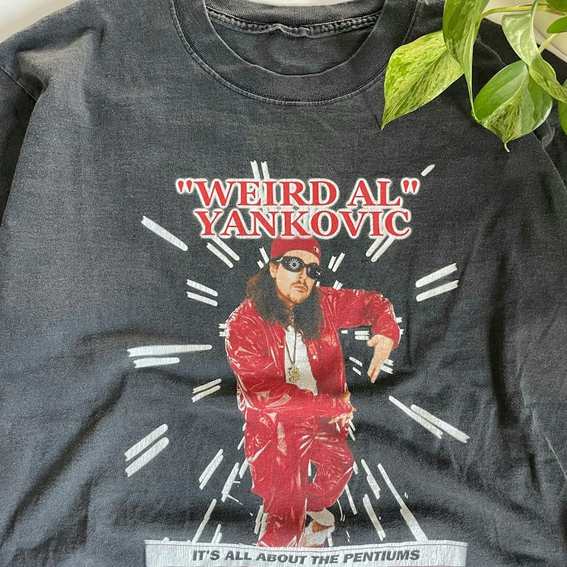 90s Weird Al Yankovic It's All About The Pentiums T-Shirt Black