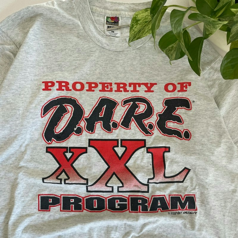 1995 D.A.R.E. Property Of D.A.R.E. Program T-Shirt Grey