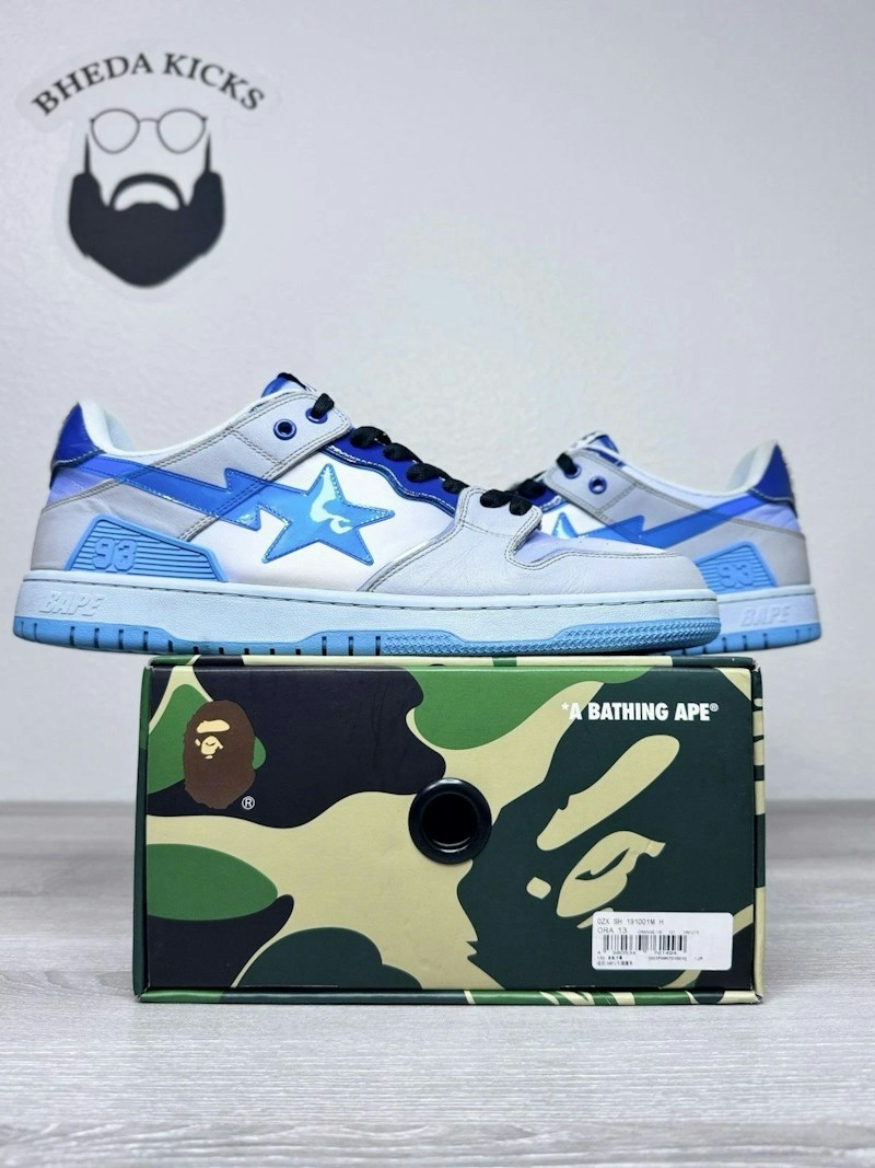 A Bathing Ape Bape Sta Low Blue Gray
