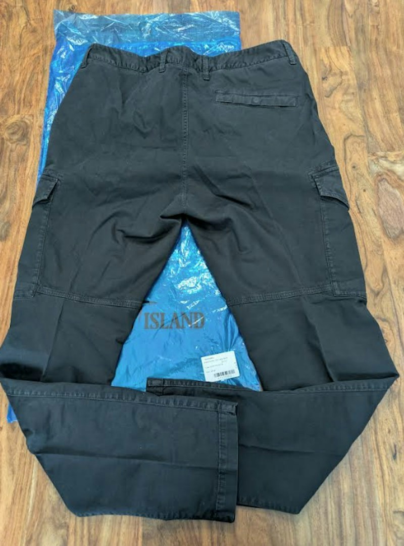 Stone Island Stretch Broken Twill Cargo Pants Black