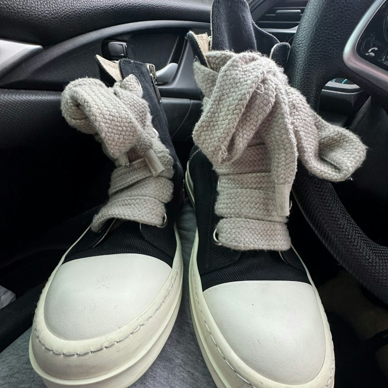 Rick Owens DRKSHDW Fogachine Megalace High Black/Milk