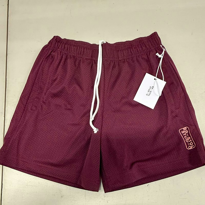 Bristol Studio Mesh Shorts Burgundy