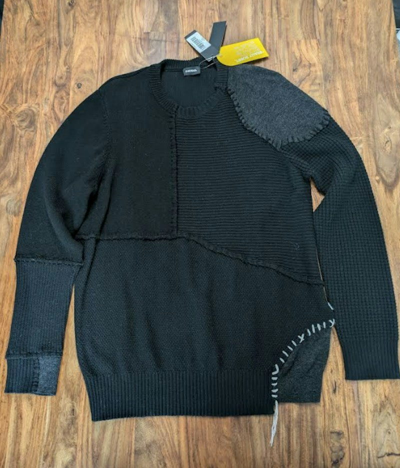 Diesel K-Frank Contrast-Panel Wool-Blend Sweatshirt