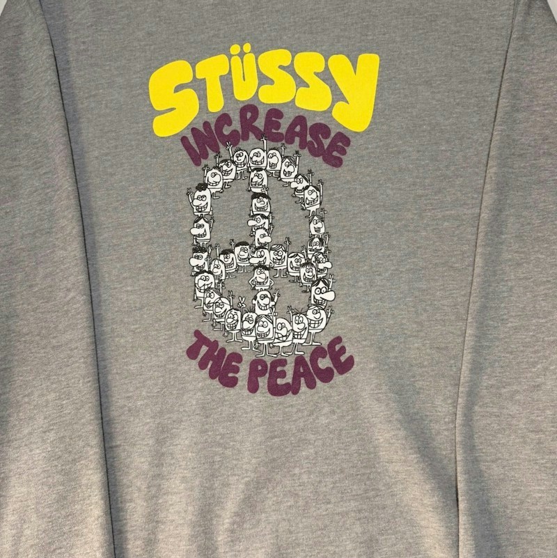 Stüssy Increase The Peace Sweatshirt Grey
