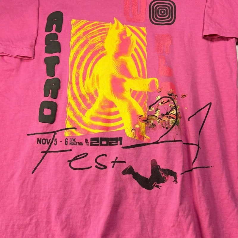 Travis Scott Astroworld Festival 2021 T-Shirt Pink