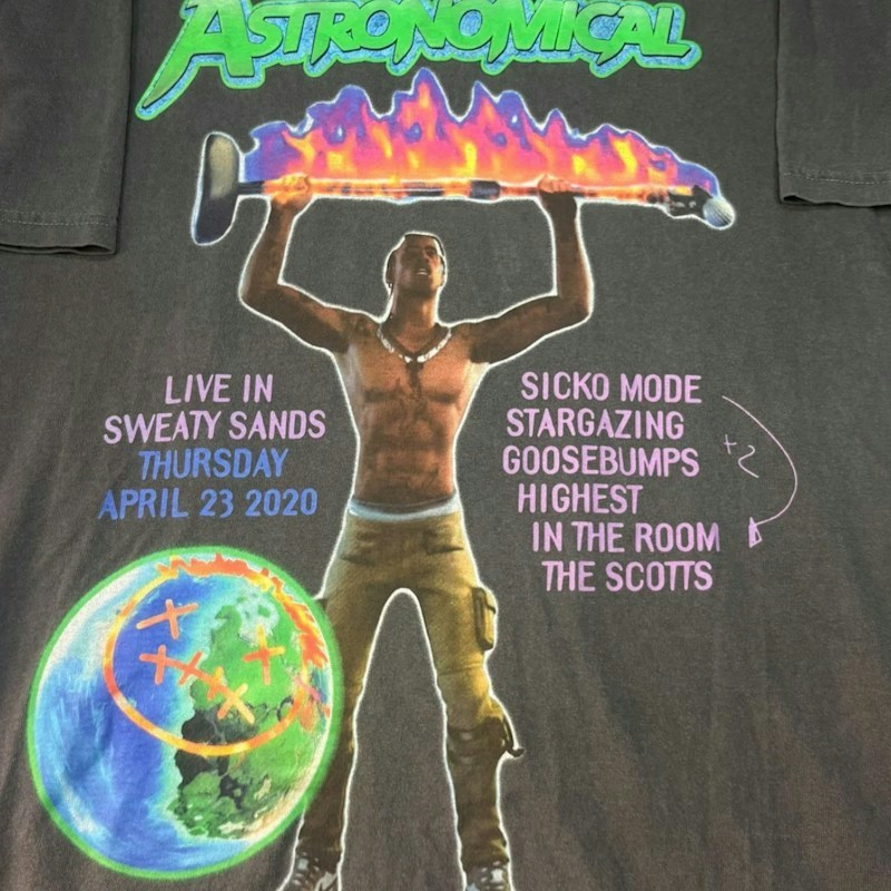 Travis Scott Astronomical Fortnite T-Shirt Black