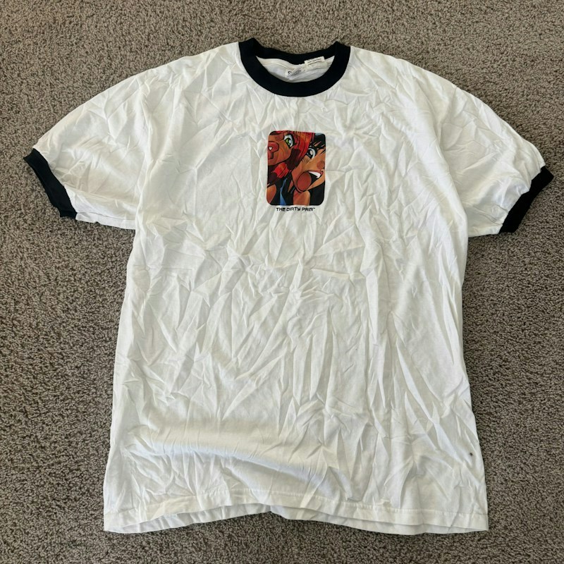Anvil The Dirty Pair T-Shirt White Black