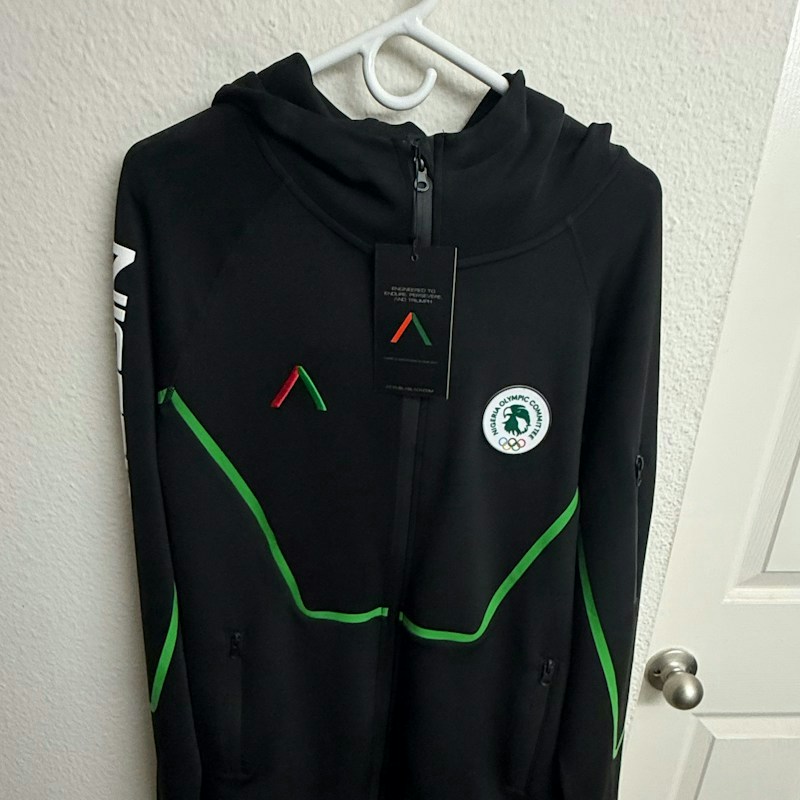 Nigeria Olympic Committee Full Zip Hoodie Black