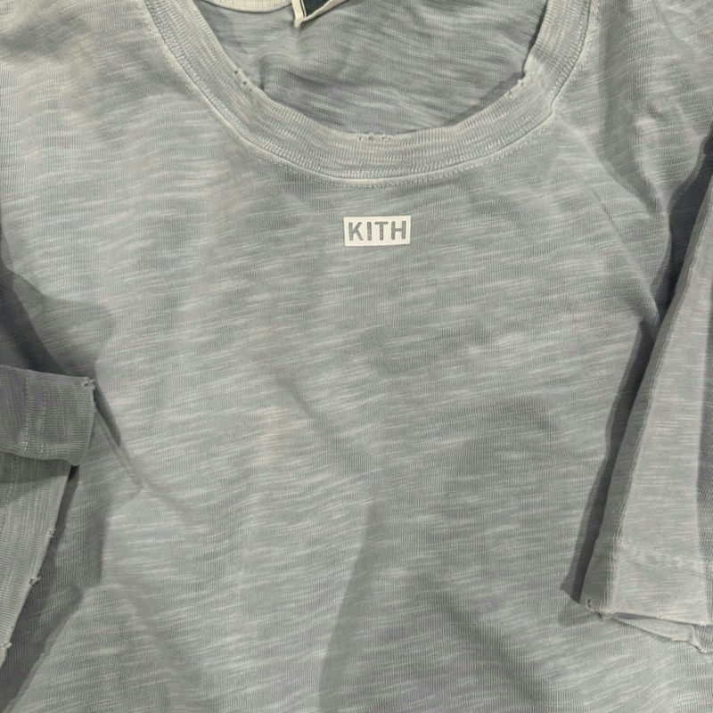 Kith Classic Logo T-Shirt Grey/ Blue