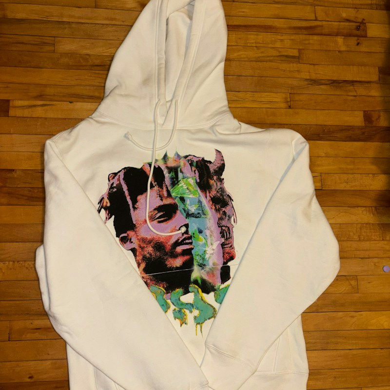 Vlone x Juice WRLD acid hoodie