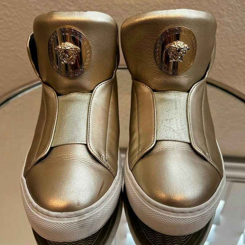 Versace Medusa High Top Sneaker Gold