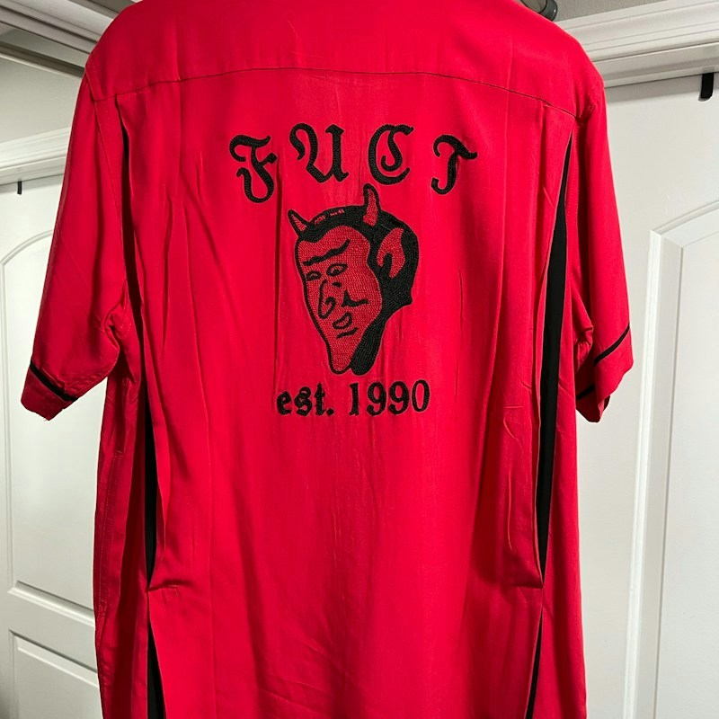 Fuct Devil Button Down Bowling Shirt