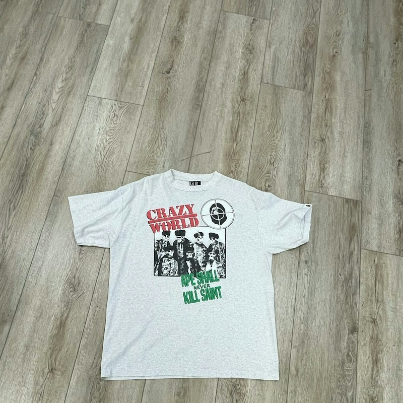 SAINT Mxxxxxx Crazy World Short Sleeve T-Shirt Heather Grey