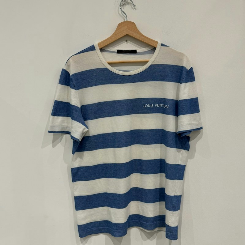 Louis Vuitton Striped T-Shirt Blue White