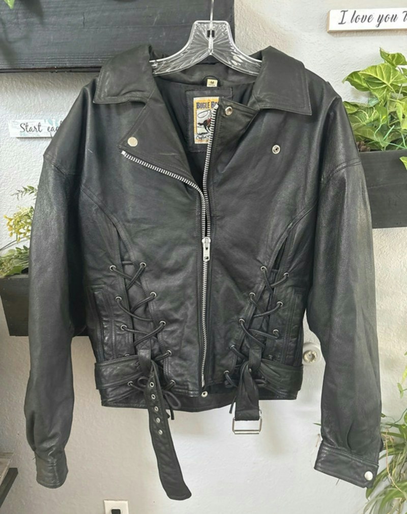 Bugle Boy Leather Jacket Black