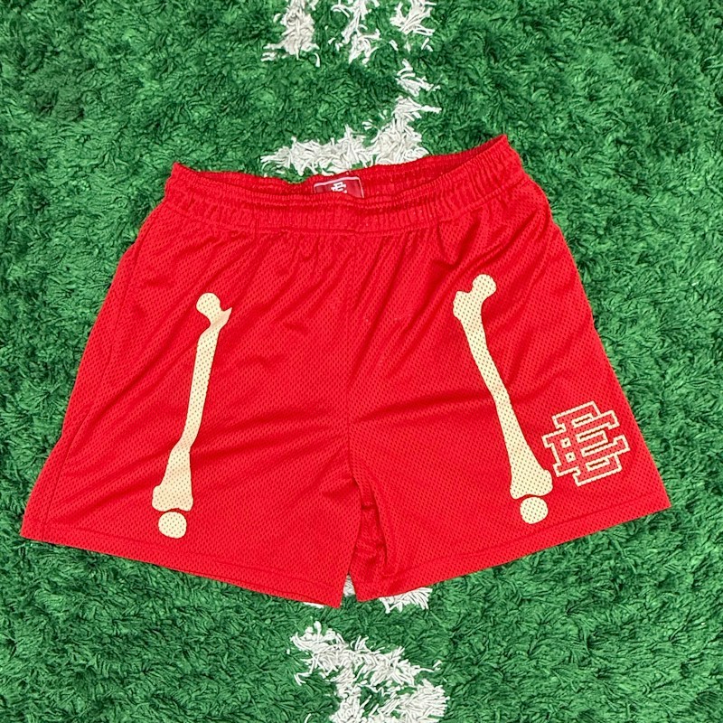 Eric Emanuel Basic Mesh Shorts Bones Red