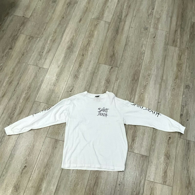 Saint Mxxxxxx Saint Death Long Sleeve T-Shirt White