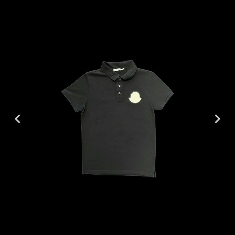 Moncler Logo Patch Black Polo T-Shirt