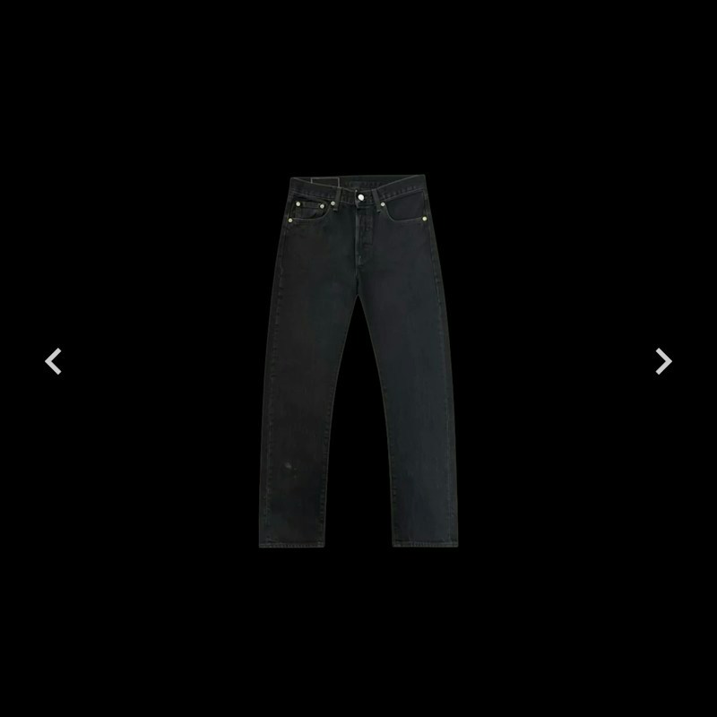 Denim Tears Metallic Gold Script Black Jeans