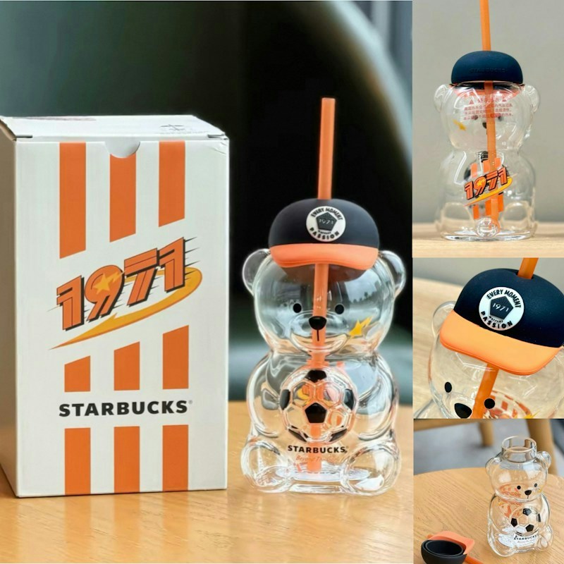 Starbucks Bear Glass Soccer (China Exclusive)