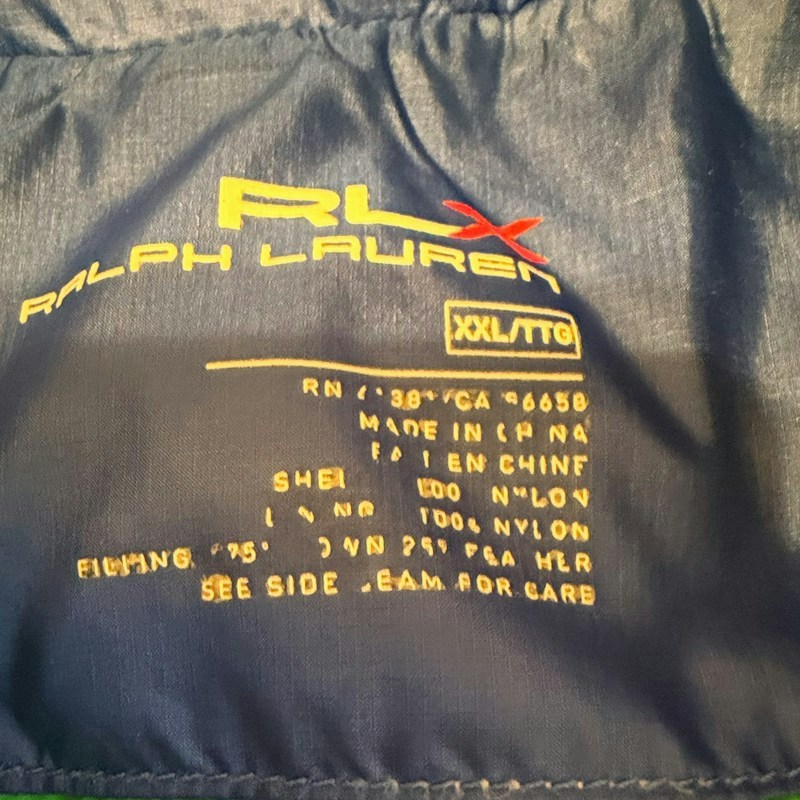RLX Ralph Lauren Puffer Jacket Blue Green