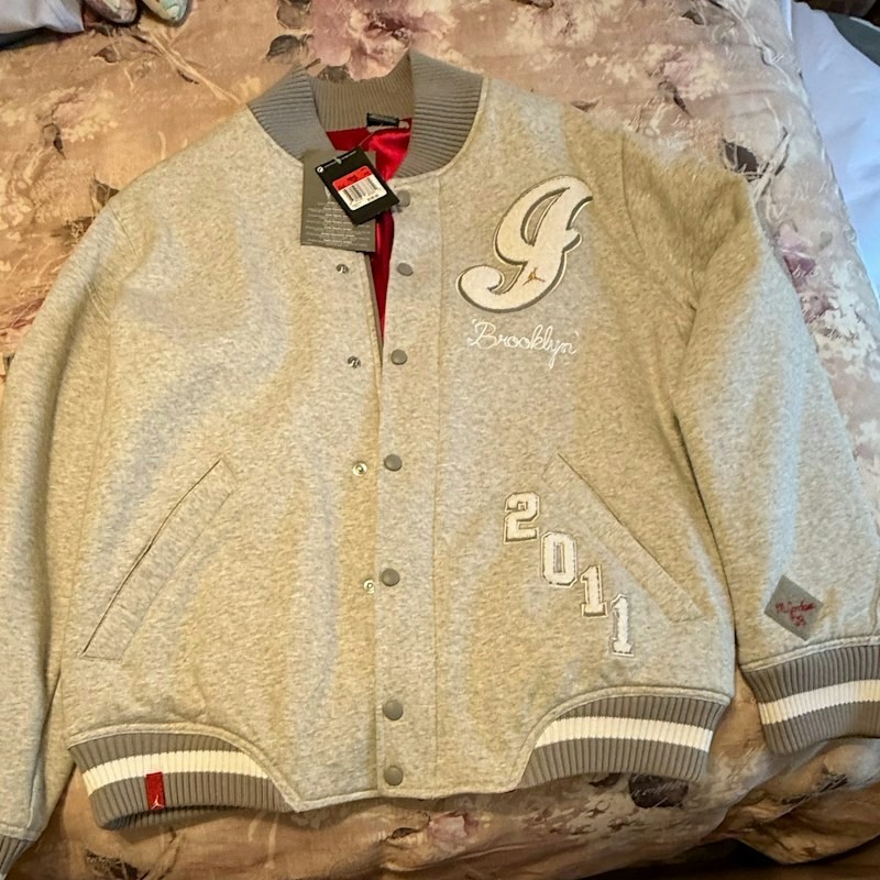Jordan Brooklyn Varsity Jacket Grey